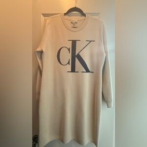 Calvin Klein Beige Sweater with Logo